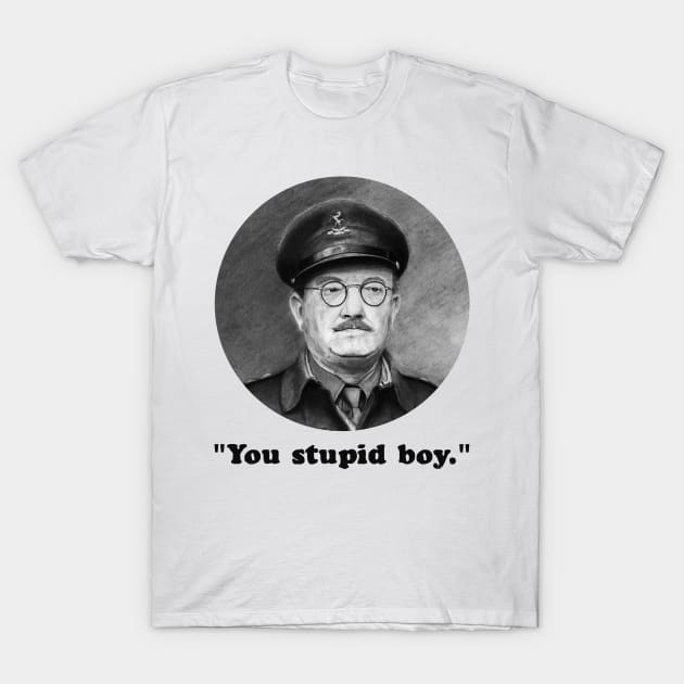 You stupid boy - Dad's Army tee T-Shirt by pencilartist